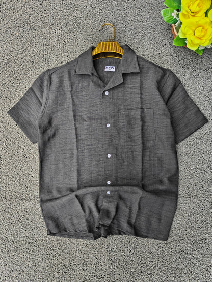 MFW  Lenin Cuban collar shirts buy 3 pcs @499 and 1 pcs @199 (BLACK)