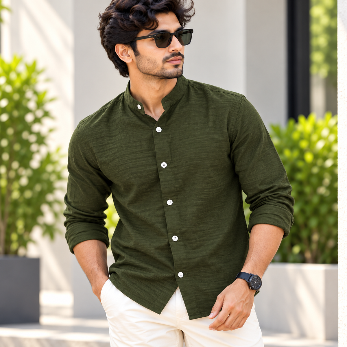 MFW Chinese collar crush lenin full sleeve shirts Single pcs @299 and Buy 4 pcs combo @999