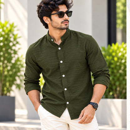 MFW Chinese collar crush lenin full sleeve shirts Single pcs @299 and Buy 4 pcs combo @999