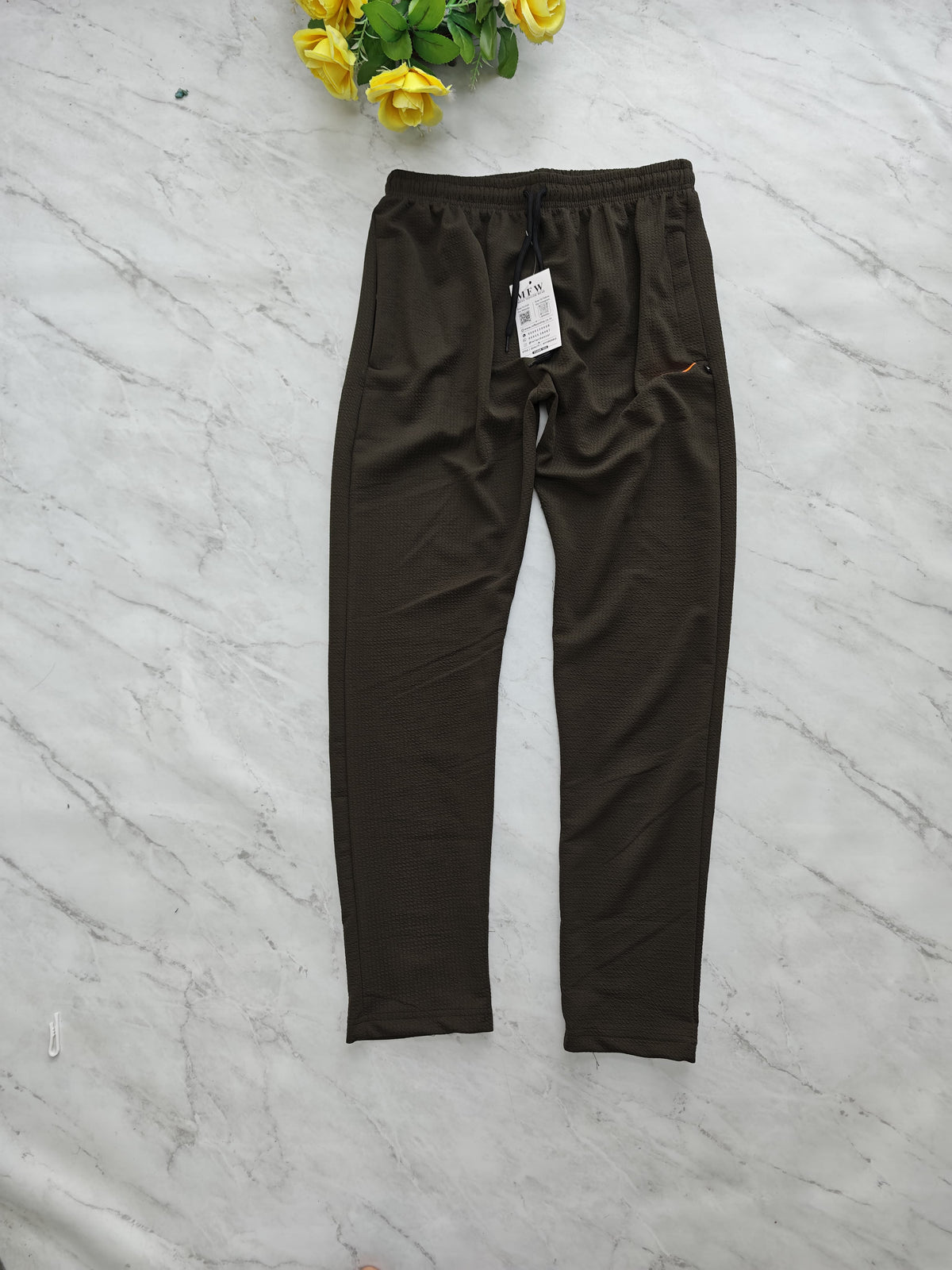 Popcorn track pants buy 3 pcs @499(Green)