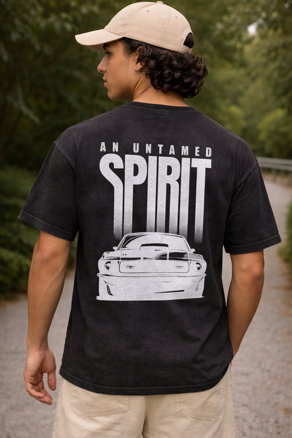 Acid wash Round neck Front and back print Drop shoulder Tshirt 1 pc @199 and 3 pcs @ 499(plain)