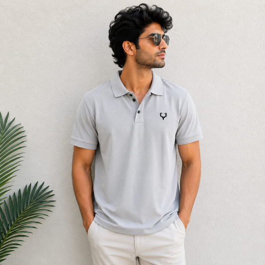 MFW Men's collar polo Tshirt 1 pc @199 and 3 pcs @ 499(Ash)