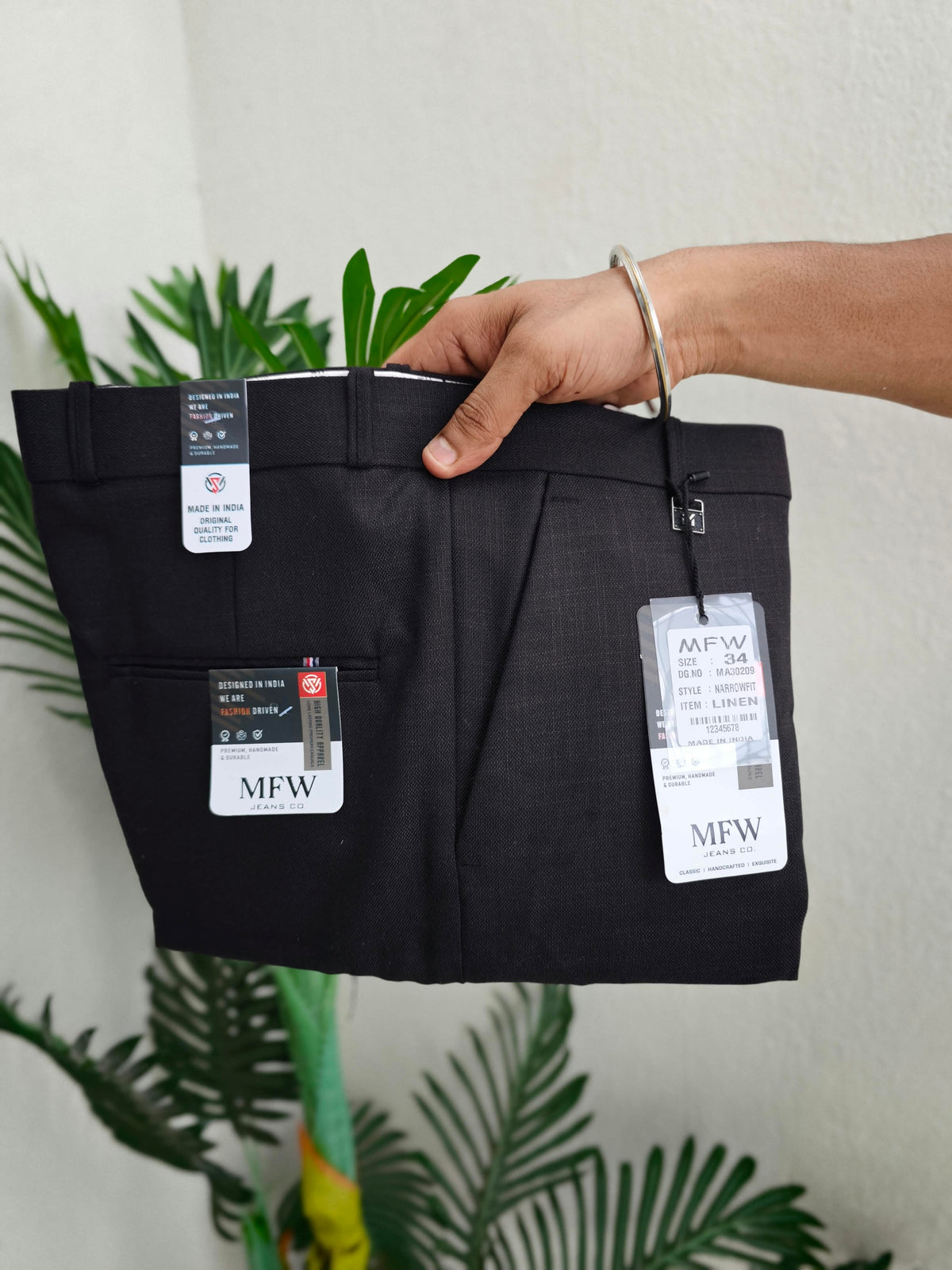 MFW Men's lenin textured polo fit pants  buy 3 pant @ 1200