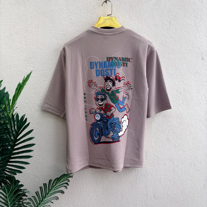 Dynamic design Round neck Front and back Printed droup shoulder Tshirt 1 pc @199 and 3 pcs @ 499