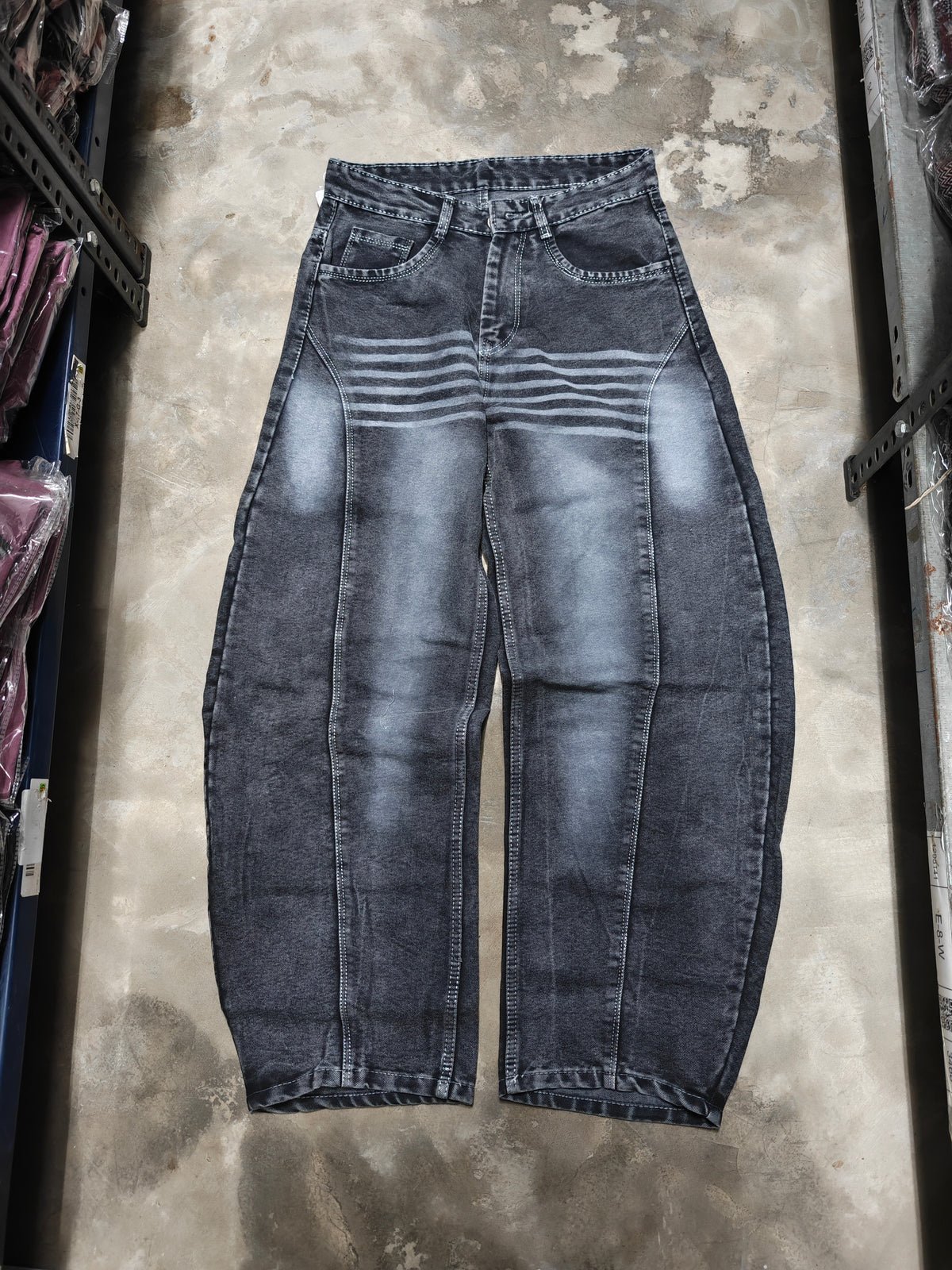 MFW whisker type barrel fit jeans pants buy @450 rs only [Light]