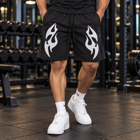 NS fire printed shorts buy 3 pcs @499 and 1 pcs @199[Black]