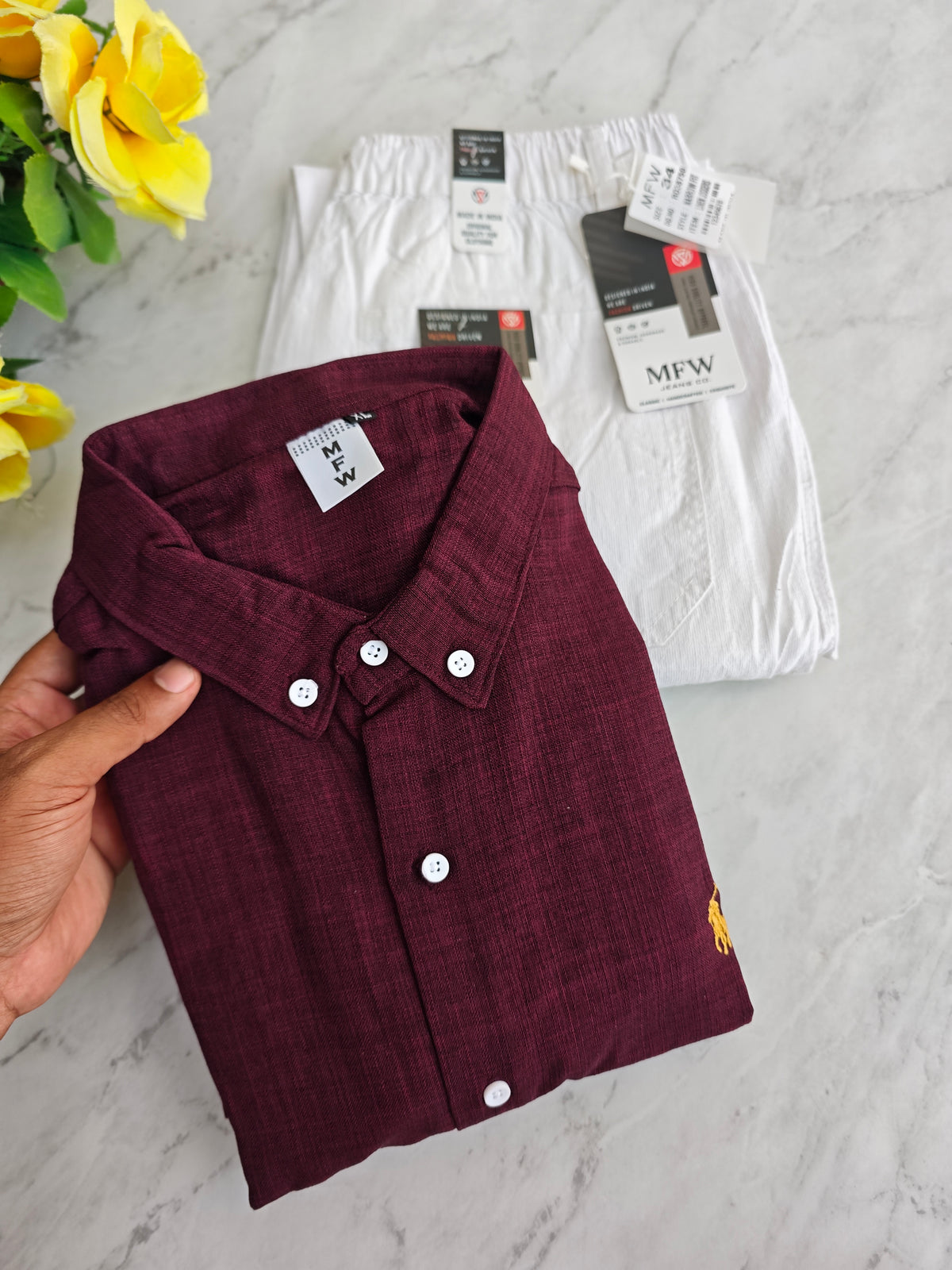 2 in 1 Combo MFW old money type korean lenin shirts + Lenin relax fit pant buy @600 rs only