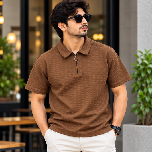 Mfw Half sleeve zipper Tshirt 1 pc @199 and 3 pcs @ 499