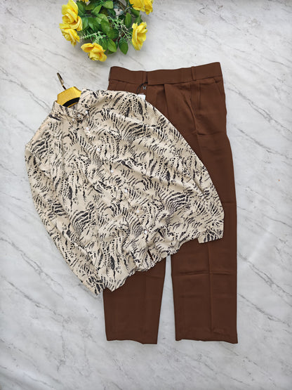 2 in 1 combo viscose shirts+ korean baggy pants combo buy @600 rs