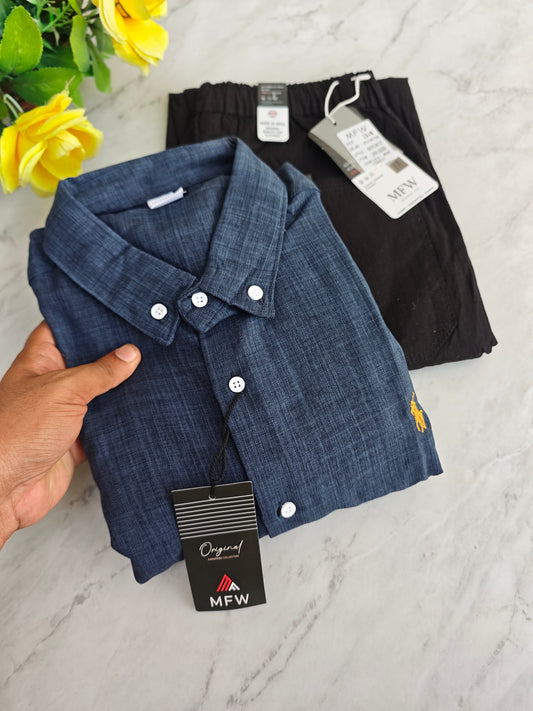 2 in 1 Combo MFW old money type korean lenin shirts + Lenin relax fit pant buy @600 rs only