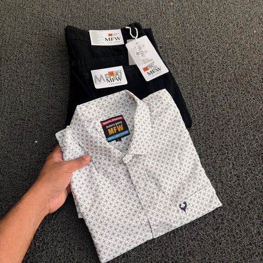 2 in 1 combo MFW printed Shirts + plain mom fit jeans buy @499