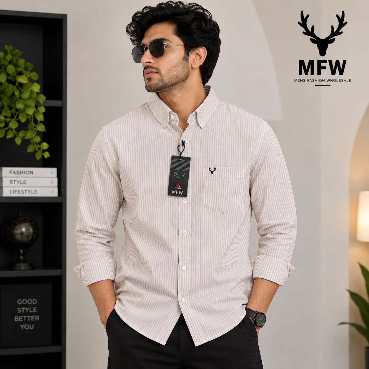 MFW Boxy type oxford stripes shirts Single pcs @299 and Buy 4 pcs combo @999