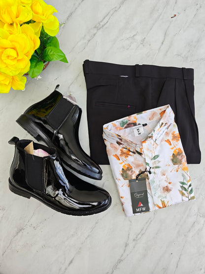 3 in 1 combo MFW Lenin printed shirts + korean baggy pants + boots buy @999 only