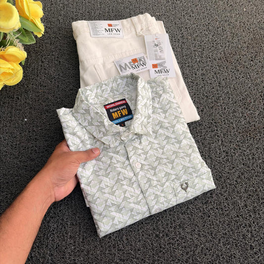 2 in 1 combo MFW printed Shirts + plain mom fit jeans buy @499 rs only