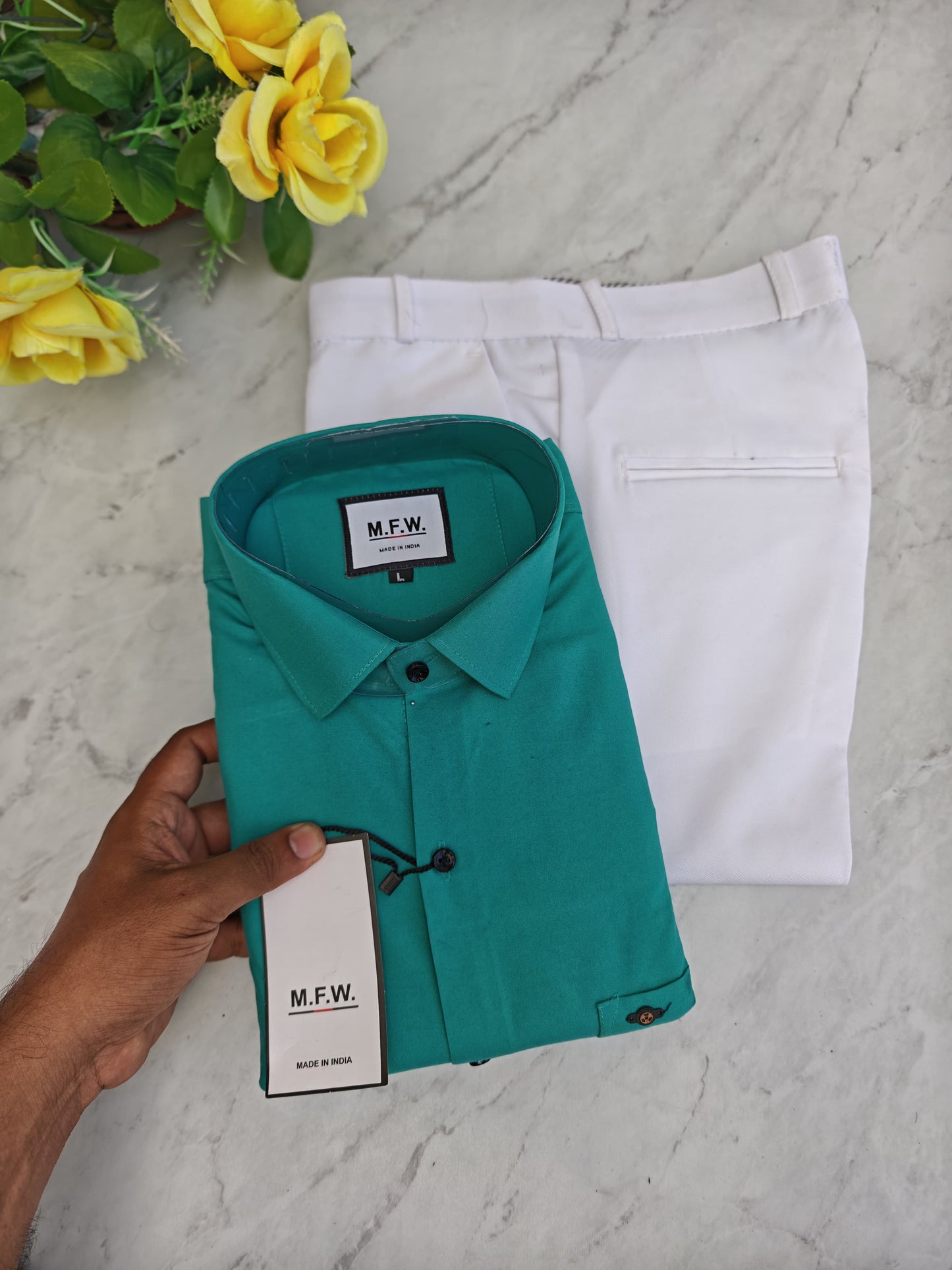 2 in 1 combo MFW plain shirts + Twill polo fit pant combo buy @550 rs only