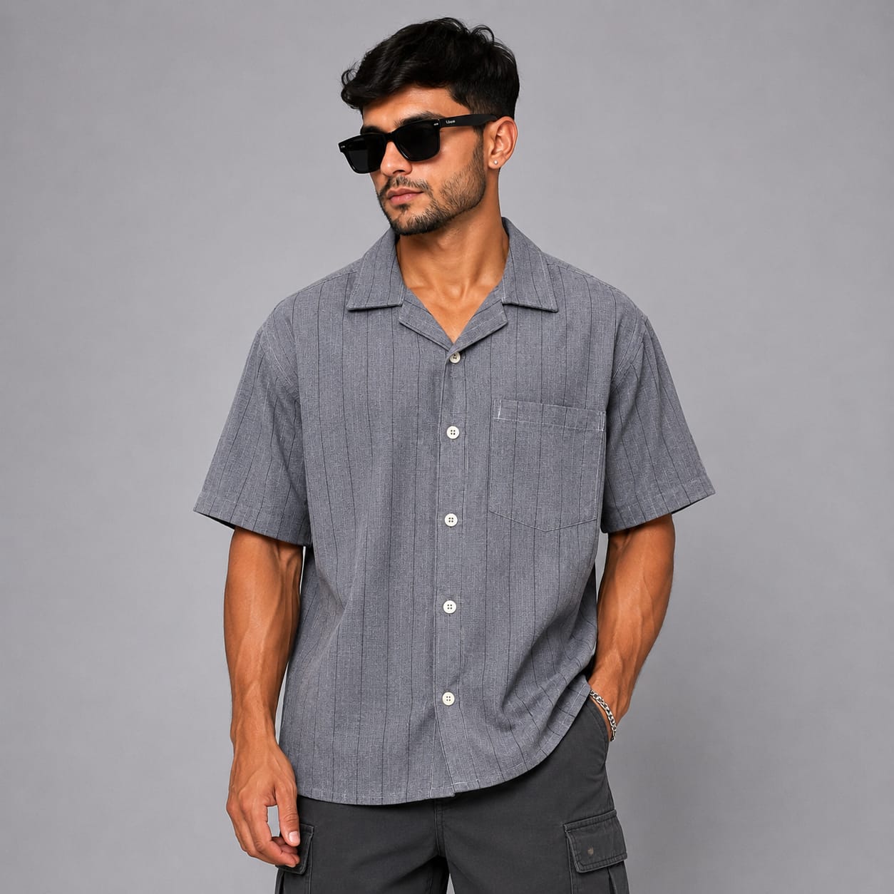 D6 MFW Cuban collar shirts buy 3 pcs @499 and 1 pcs @199