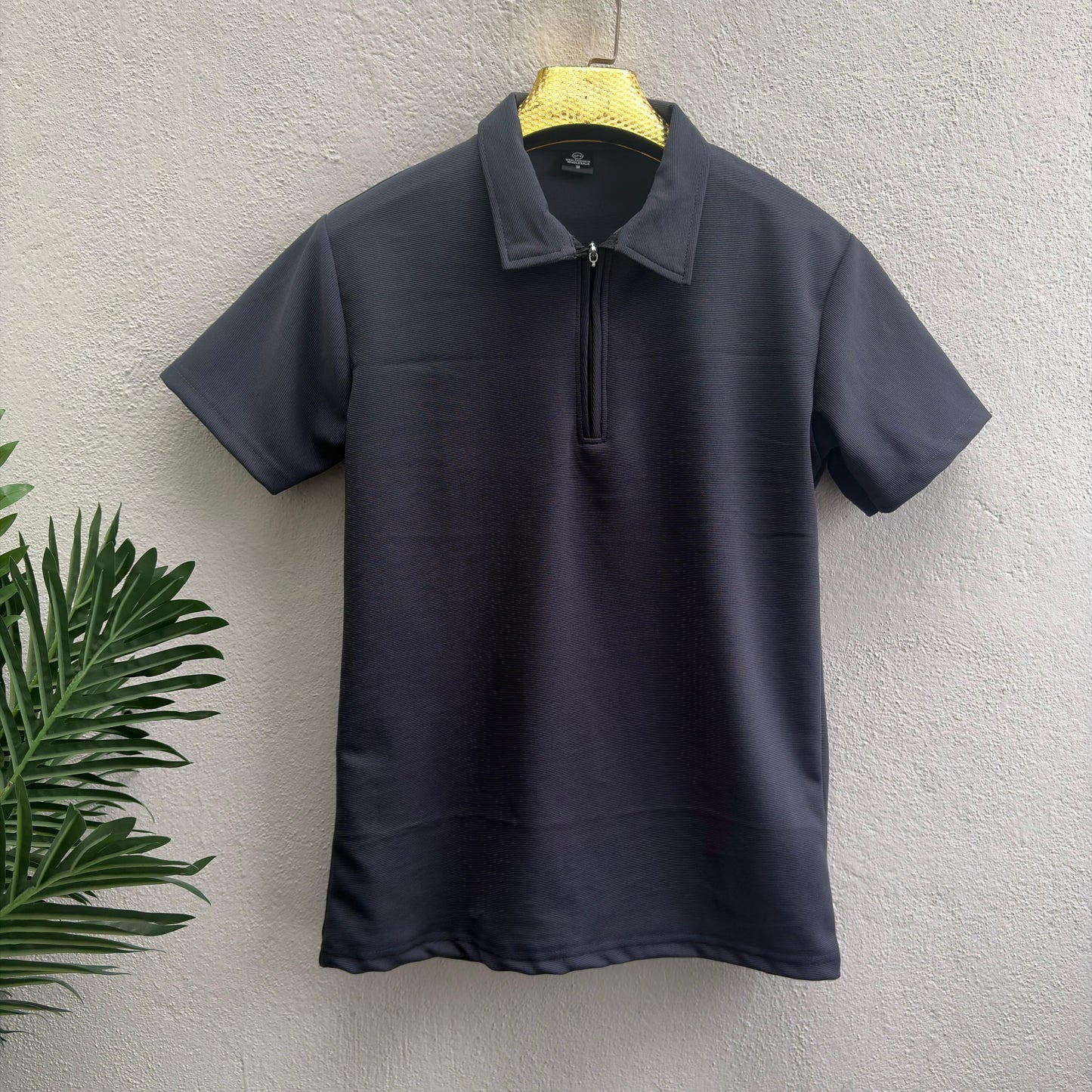 Men's back Printed Half sleeve old money Zipper polo tshirt buy 3 pcs @499 and 1 pcs @199