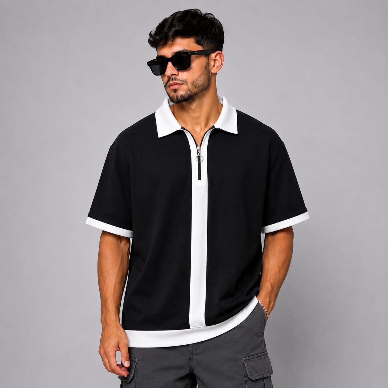 Mfw Korean zipper T shirt buy 1 pc @199 and 3pcs @ 499
