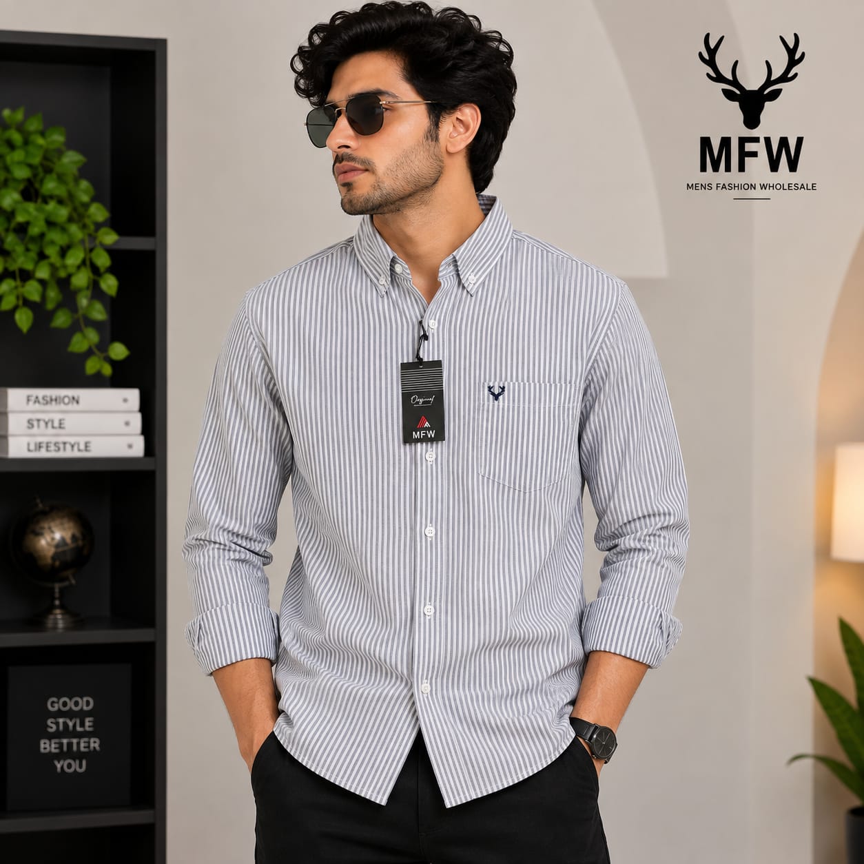 MFW Boxy type oxford stripes shirts Single pcs @299 and Buy 4 pcs combo @999