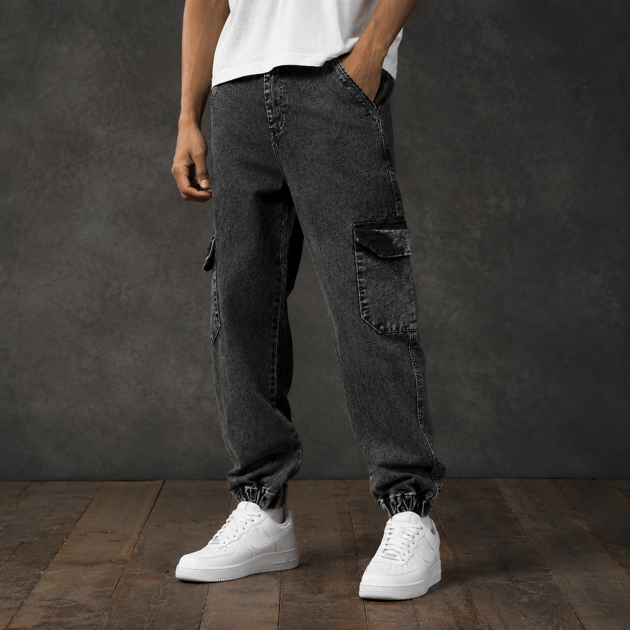 Mfw 6 pocket mom fit denim joggers cargo pants buy @500 rs only