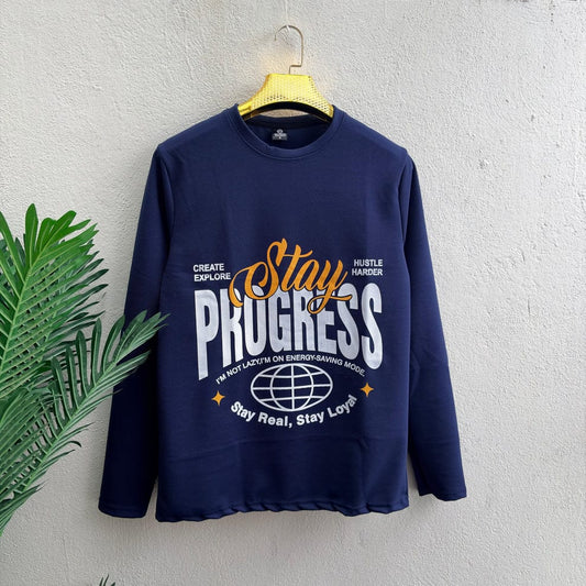 Round neck full sleeve tshirt buy 3 pcs @499 and 1 pcs @199 (navy)