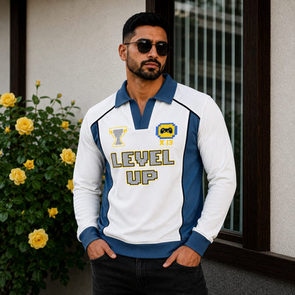 Men's korean Collar printed premium old money Zipper Full sleeve tshirts@249 (Fabric Reference – Please Read Description)