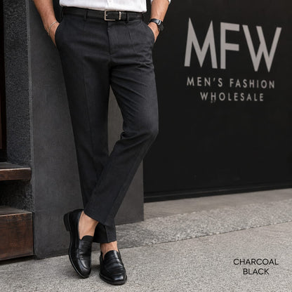 MFW Men's lenin textured polofit pants  buy 3 pant @ 1200 (black)
