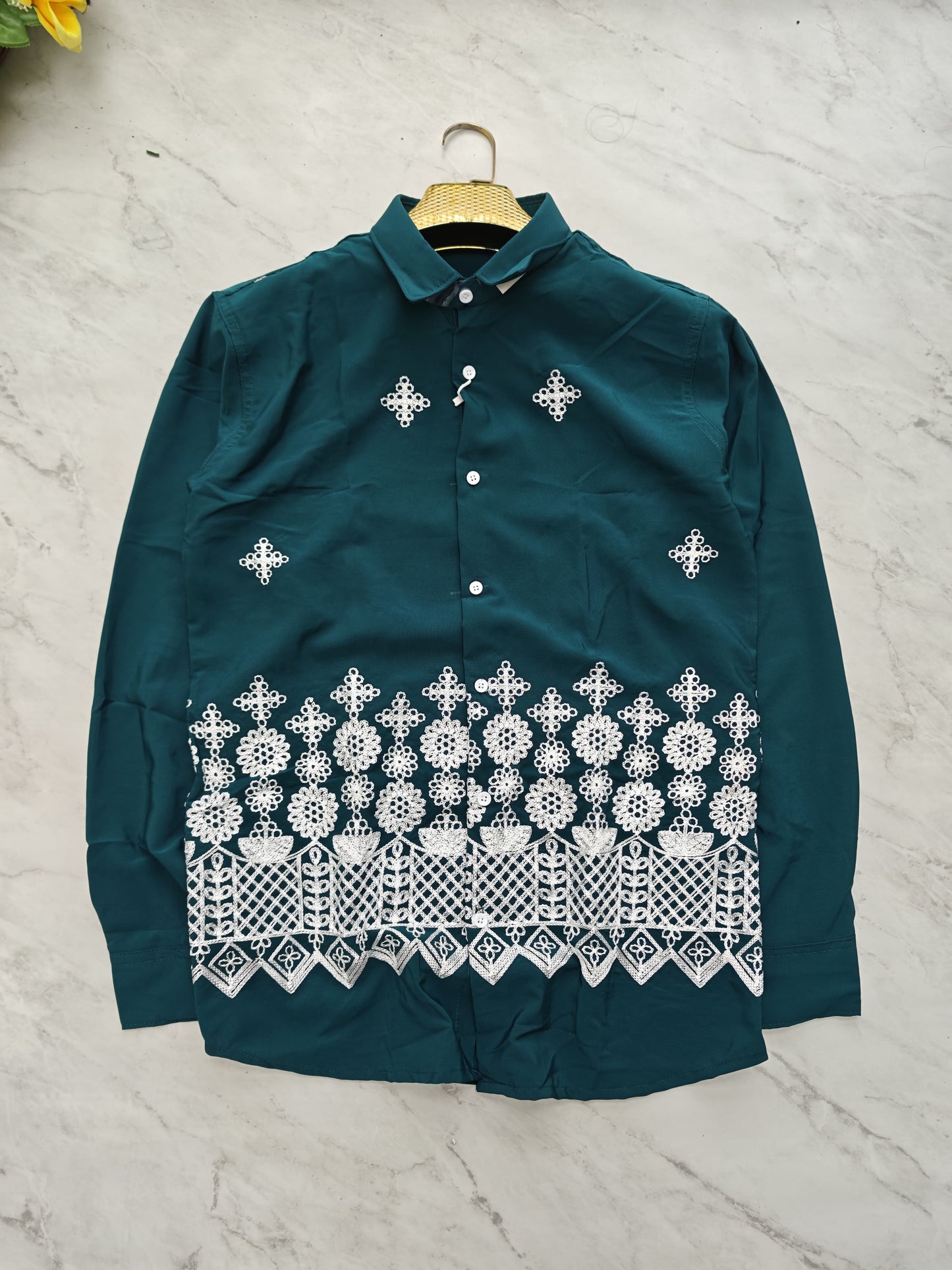 MFW viscose bottom embroidery Shirts single pcs @350 and Buy 3 pc combo @999