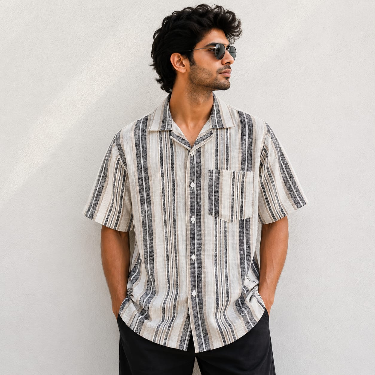 Mfw Cuban collar half sleeve shirts buy 3 pcs @499 and 1 pcs @199