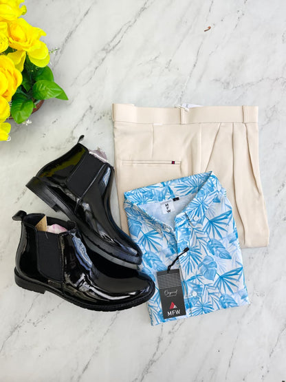 3 in 1 combo MFW Lenin printed shirts + korean baggy pants + boots buy @999 only