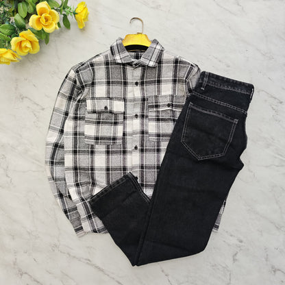 2 in 1 combo mfw back printed shirts+plain momfit jeans pant combo buy @600 rs only