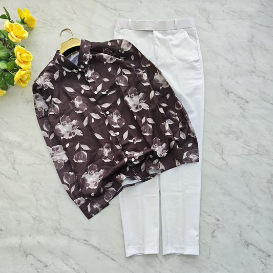 2 in 1 combo viscose shirts + shine polo fit pants combo buy @600 rs