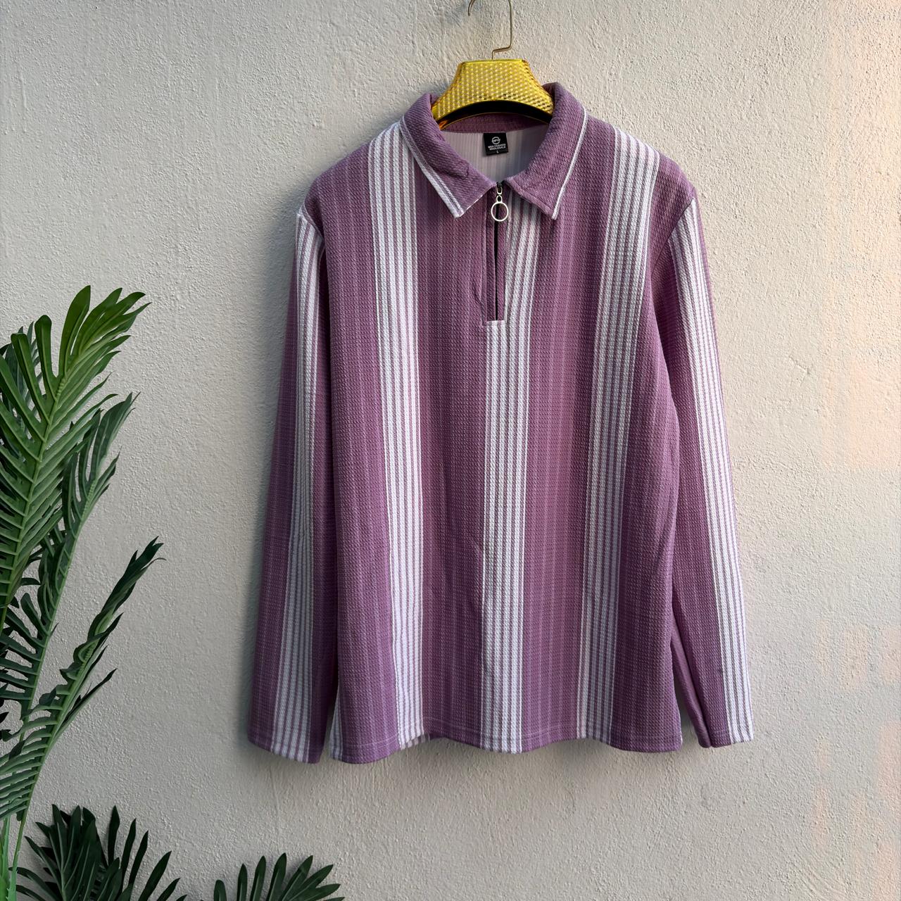 Men's  Full sleeve old money Zipper polo tshirt buy 3 pcs @499 and 1 pcs @199