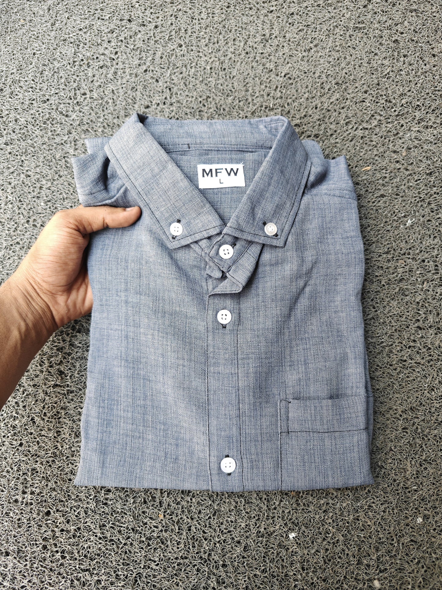 Mfw plain Lenin shirts Single pcs @299 and Buy 4 pcs combo @999 (Grey)