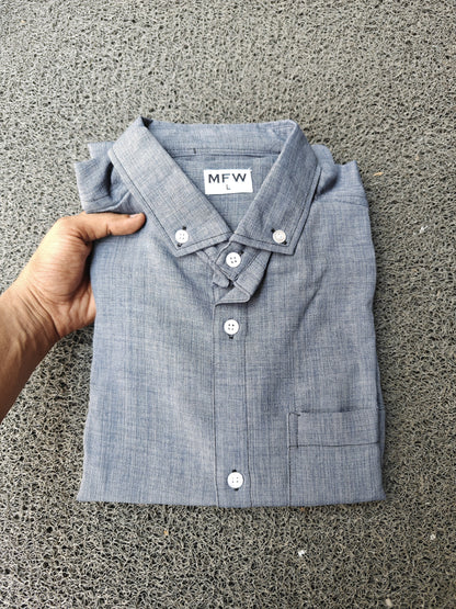 Mfw plain Lenin shirts Single pcs @299 and Buy 4 pcs combo @999 (Grey)