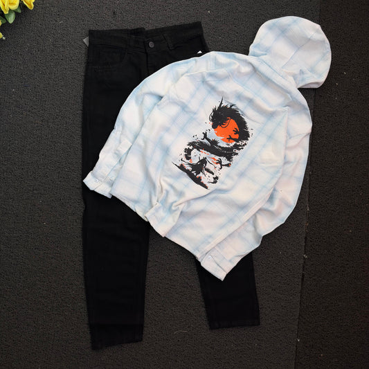 2 in 1 combo MFW hoodie back printed shirts + Mom fit jeans buy @ 600