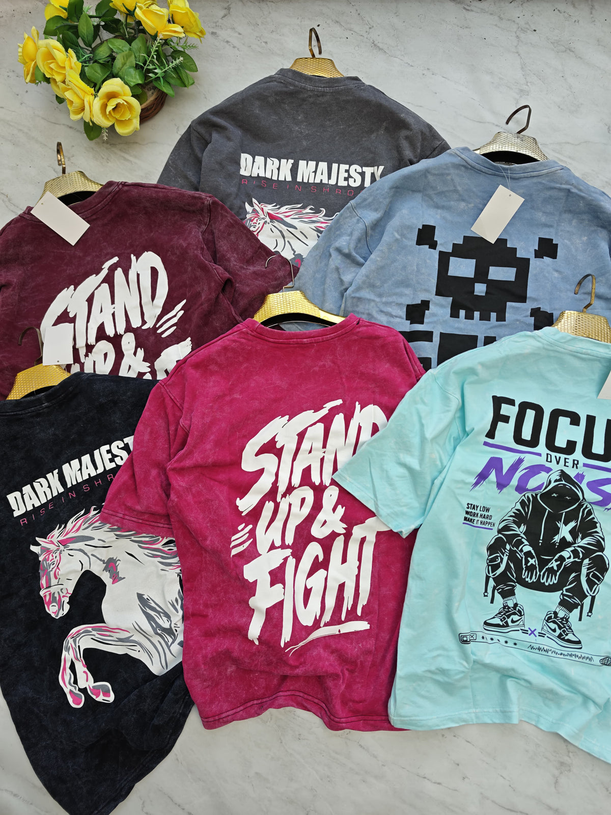 3 in 1 combo buy 3 pcs Random design Acid wash tshirts buy 500 only(Read description before ordering)