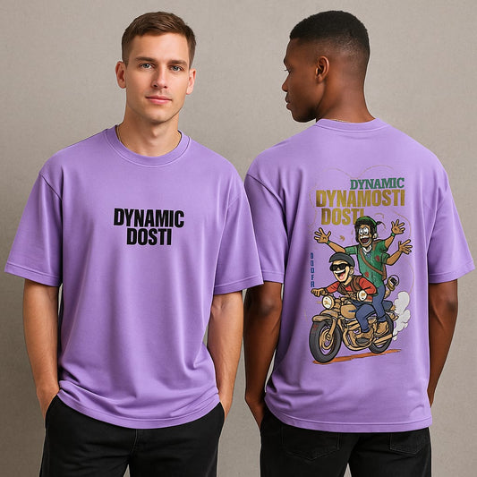 Dynamic design Round neck Front and back Printed droup shoulder Tshirt 1 pc @199 and 3 pcs @ 499