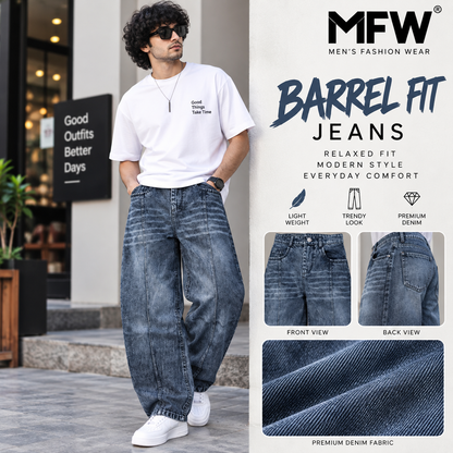 MFW Barrel Fit jeans pants buy @450 rs only[S3]
