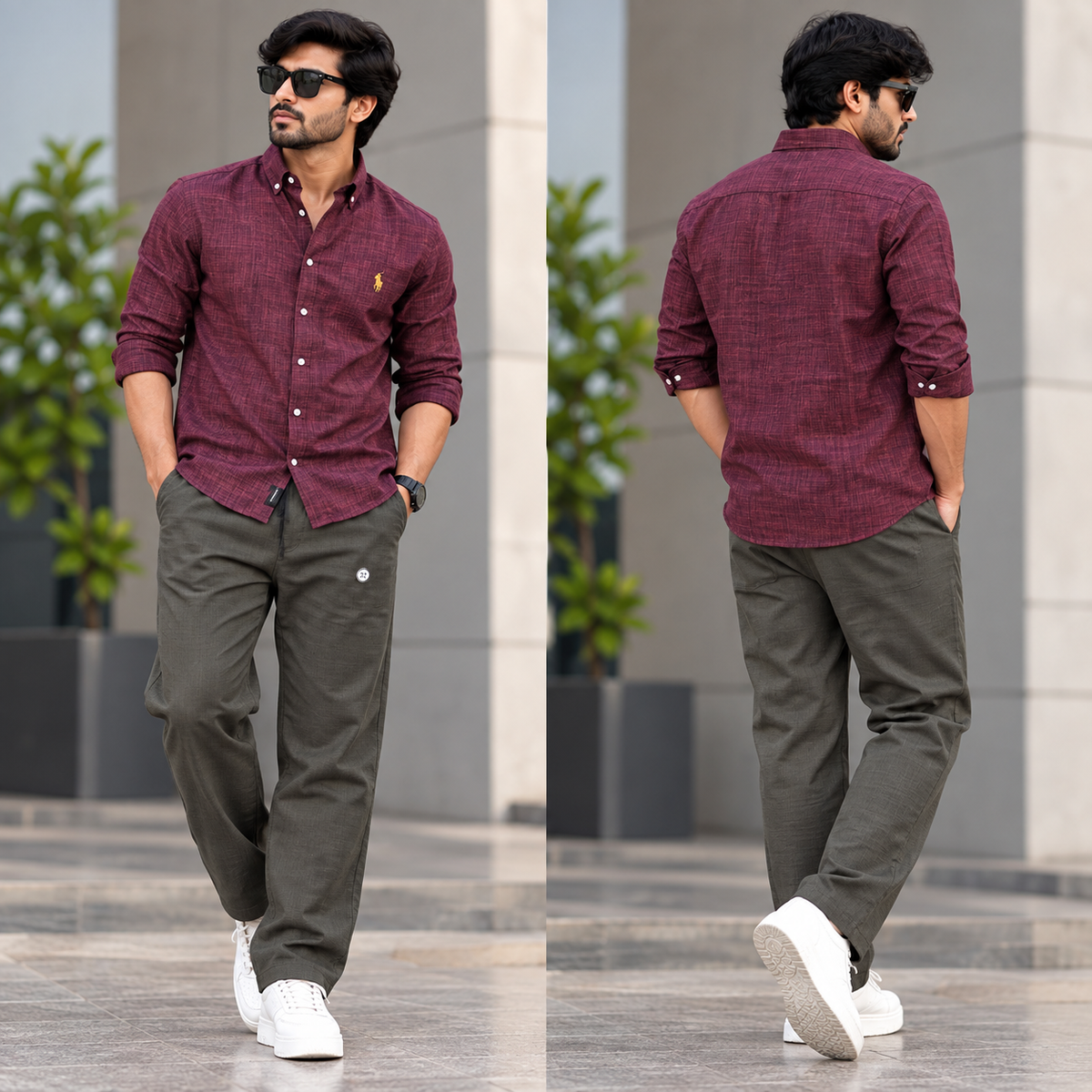 2 in 1 Combo MFW Lenin shirts + lenin relax fit pant buy @500 rs only