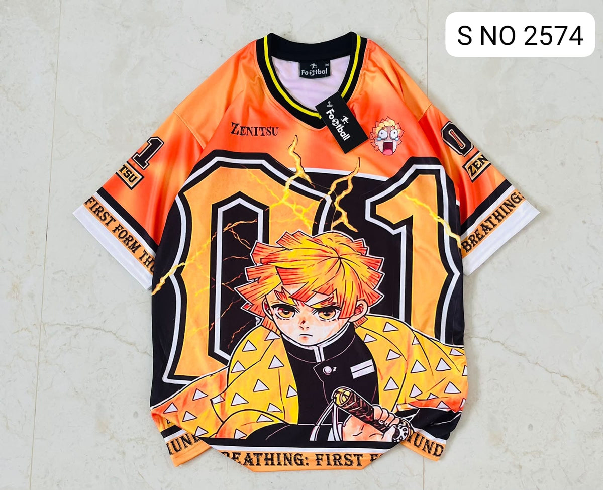 V-Neck Rib type anime printed jersey tshirts buy@250 rs only