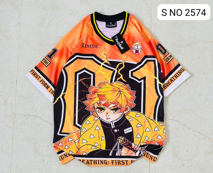 V-Neck Rib type anime printed jersey tshirts buy@250 rs only