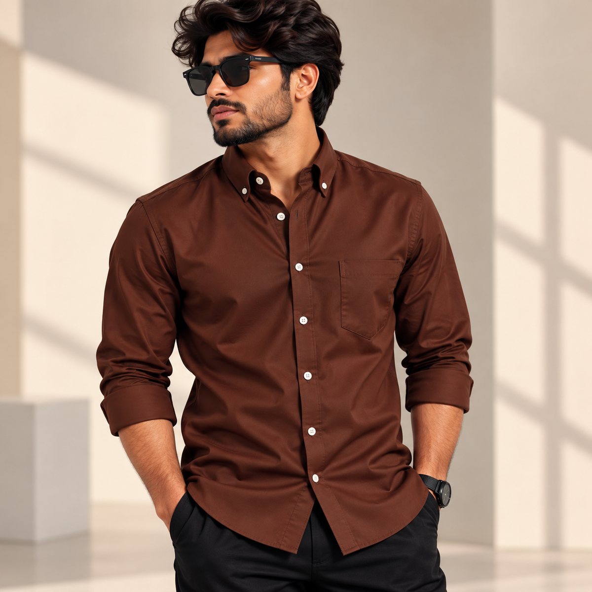 shirts Single pcs @299 and Buy 4 pcs combo @999 (COFFEE)