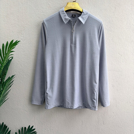 Men's  Full sleeve old money Zipper polo tshirt buy 3 pcs @499 and 1 pcs @199