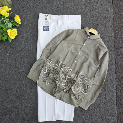 2 in 1 combo Lenin Bottom printed shirts+penut polo fit pants buy @600 rs only