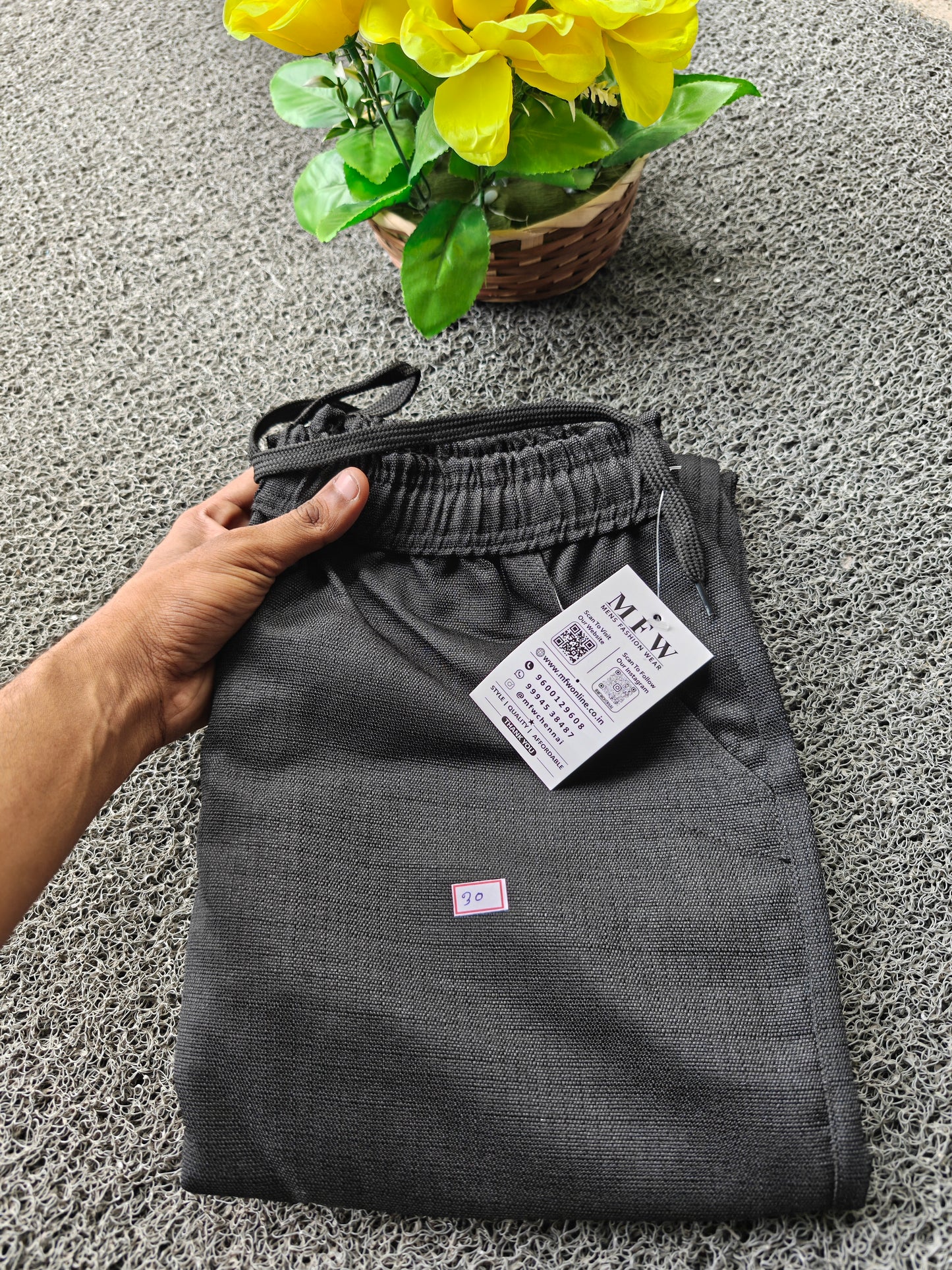 MFW lenin relax fit pant buy @350 rs only(Black)MFW-LRP-350-30