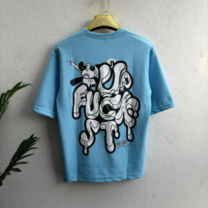 Round neck Front and back print droup shoulder Tshirt 1 pc @199 and 3 pcs @ 499