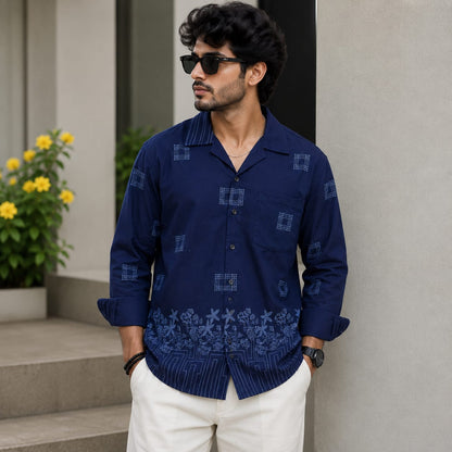 MFW Cuban Collar Border print shirts Single pcs @299 and Buy 4 pcs combo @999