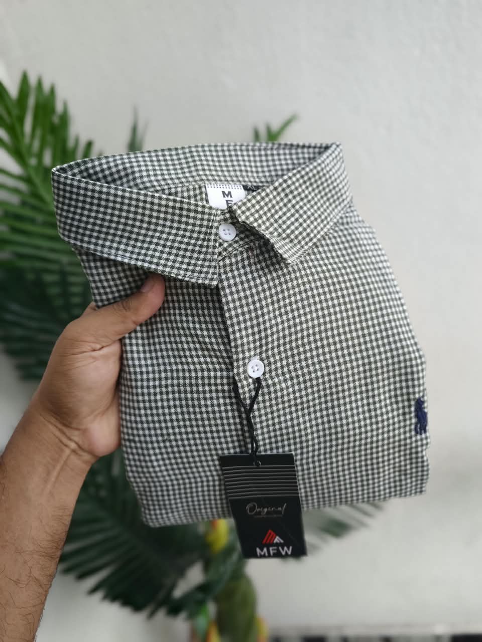 MFW Micro Checks Baggy shirts Single pcs @299 and Buy 4 pcs combo @999 (green)