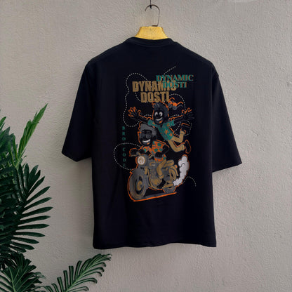 Dynamic design Round neck Front and back Printed droup shoulder Tshirt 1 pc @199 and 3 pcs @ 499